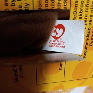 ty BRITANNIA THE BEAR rare tag errors BEANIE BABIE